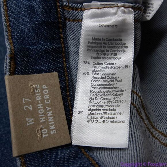 NEW Madewell 10" High-Rise Skinny Crop Jeans in Bradfield Wash, 27 - Picture 16 of 16